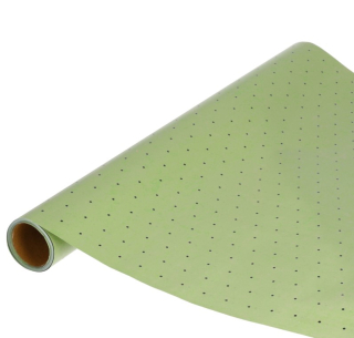 Fólia satén čierne bodky 50cm/8m OlivováBledáč.011