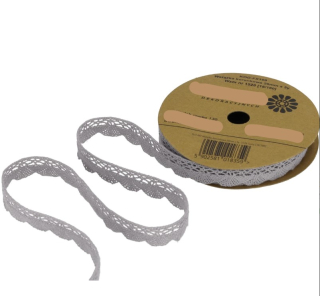 Stuha KRAJKA 2cm x 4,5m Šedá