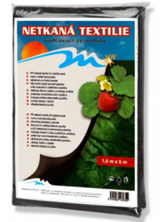 netkaná textília čierno-biela 1,6x5m