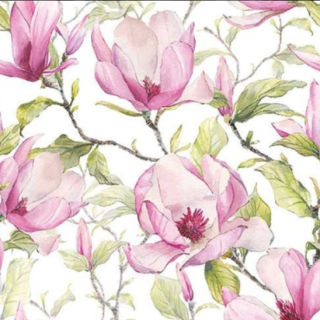Servítky Blooming Magnolia 33x33cm, Ambiente