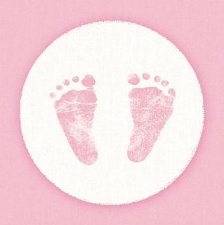 Servítky Baby Steps Girl 33x33cm, Ambiente