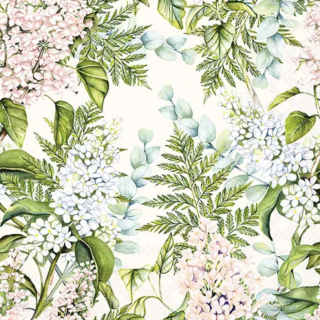 Servítky Soft Lilacs cream, 33x33cm, Ambiente