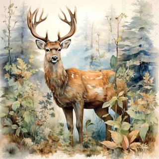 Servítky Deer in the Woods 33x33cm, 20ks, Ambiente