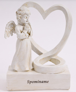 Anjel Spomíname 19x7x14cm Krémový
