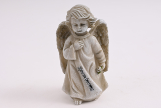 Anjel Spomíname 13x8x6cm šedý