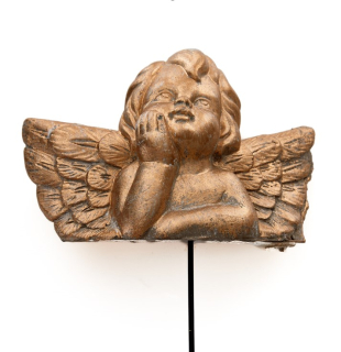 Anjel zápich 11x4,5cm (27cm s paličkou) zlatý