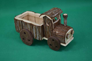 Drevený traktor 24x40x17cm